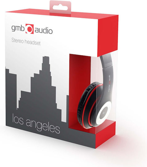 Gembird Los Angeles Жични Over Ear Слушалки Черни
