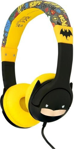 OTL Batman Ενσύρματα Παιδικά On Ear Ακουστικά Κίτρινα