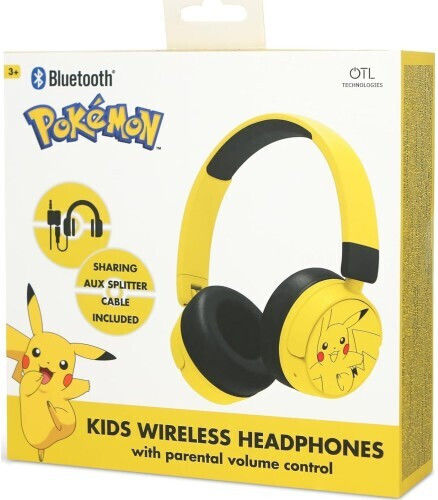 OTL Pokemon Pikachu Безжични / Жични On Ear Слушалки с 24 часа Работа Жълти