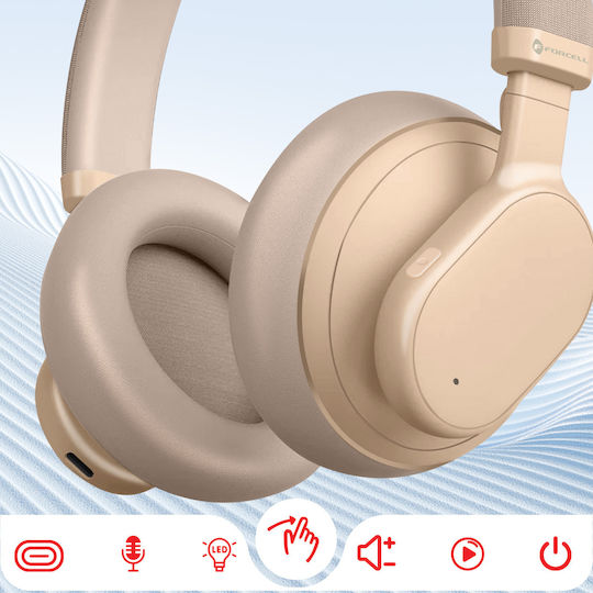 Forcell F-AUDIO Touch Beat Bluetooth Wireless On Ear Headphones with 30 hours of Operation Pink