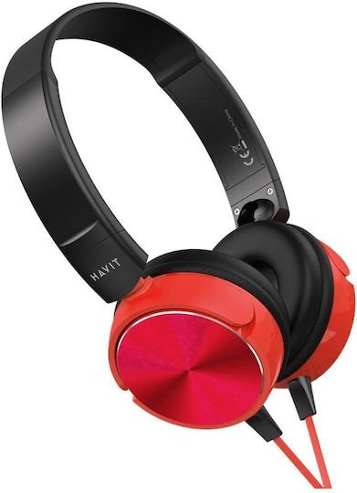 Havit Cu fir On Ear Căști Roșii