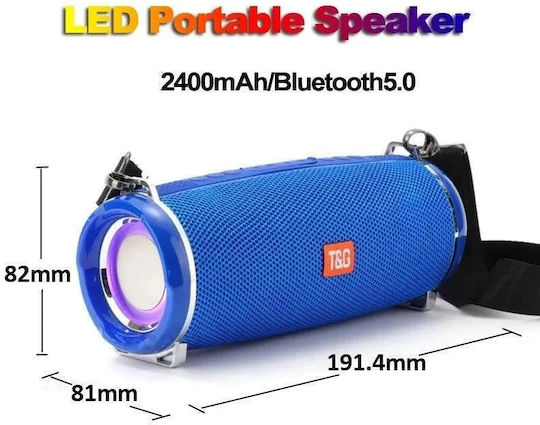 T&G Bluetooth Speaker 20W with Radio and Battery Life up to 8 hours Blue