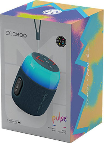Egoboo X Maui and Sons Bluetooth-Lautsprecher 5W mit Radio und Akkulaufzeit bis zu 5 Stunden Blau
