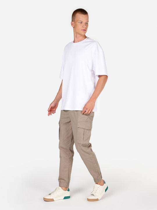 Pantaloni cu Croială Slim Beige