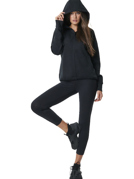 Sportstyle Tech Women's Sweatshirt Jacket Hooded Black