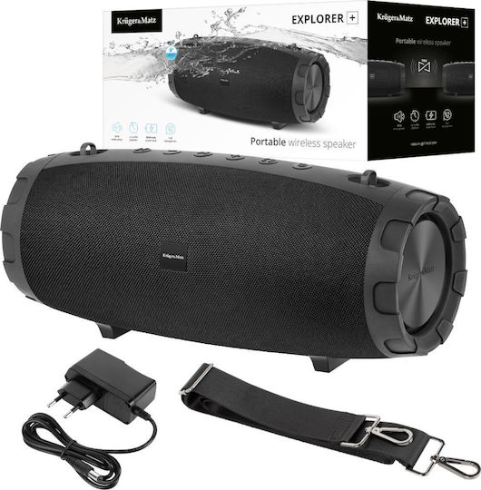 Kruger & Matz Explorer + Αδιάβροχο Ηχείο Bluetooth 15W με Ραδιόφωνο και Διάρκεια Μπαταρίας έως 8 ώρες Μαύρο