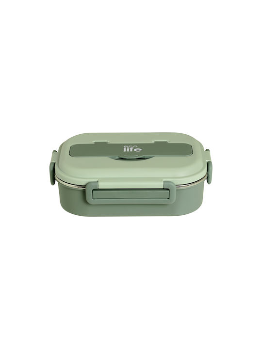 Ecolife Inox Lunch Box Cutlery Green 1000ml