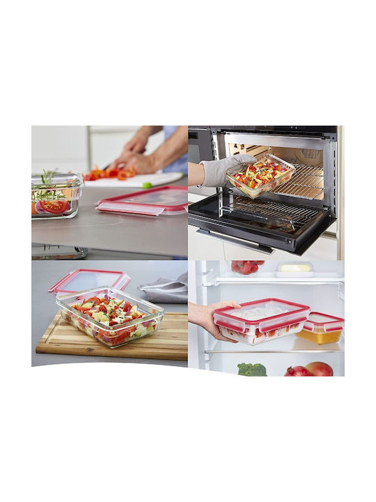 Tefal Microwave Glass Lunch Box Masterseal Transparent 2000ml