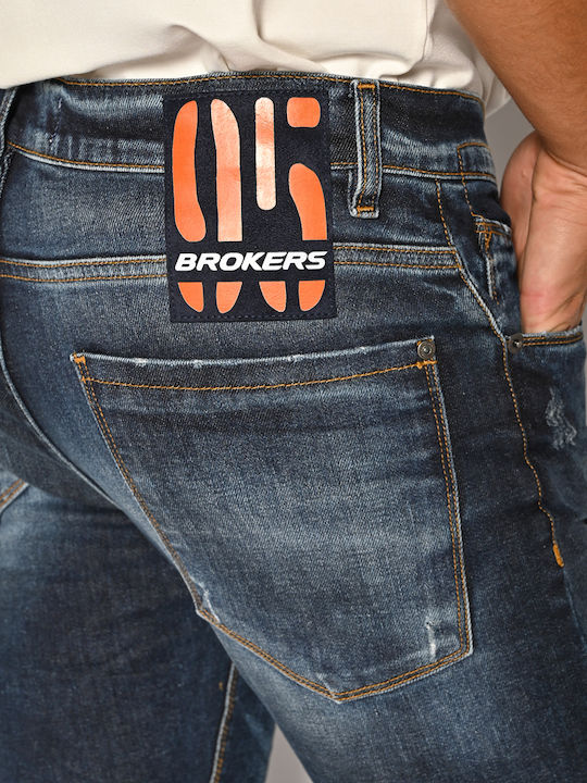 Men's Jeans Pants with Slim Fit Blue