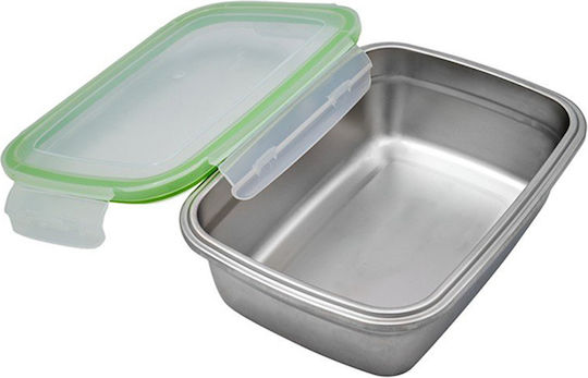 Sidirela Inox Lunch Box Silver with Black Cap 850ml