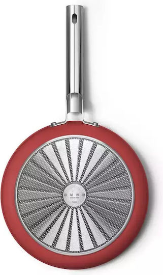 Smeg 50's Style Τηγάνι από Ανοξείδωτο Ατσάλι με Αντικολλητική Επίστρωση 28cm