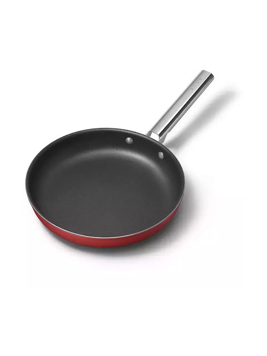Smeg Tigaie Stil Anii 50 Din Oțel Inoxidabil Cu Acoperire Antiaderentă 28cm