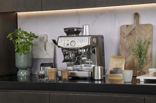 Sage The Barista Express Impress Automatic Espresso Machine 1850W Pressure 15bar with Grinder Silver