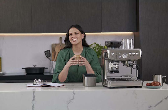 Sage The Barista Express Impress Automatic Espresso Machine 1850W Pressure 15bar with Grinder Silver