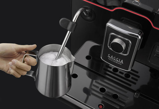 Gaggia Accademia Automatic Espresso Coffee Machine 1500W Pressure 15bar for Cappuccino with Grinder Black RI9781/01