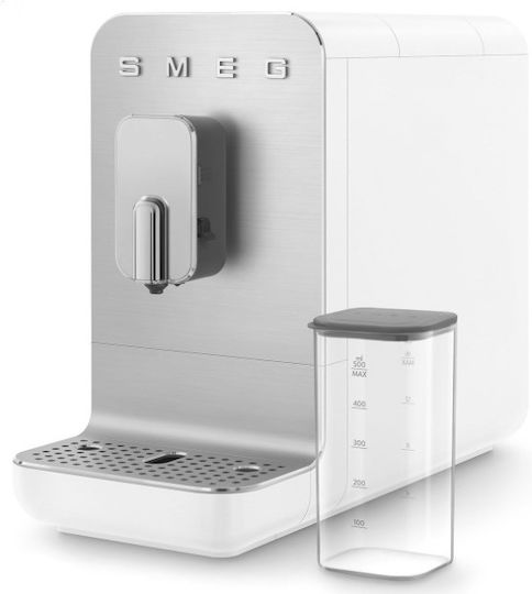 Smeg Automatic Espresso Machine 1350W Pressure 19bar with Grinder White BCC13WHMEU