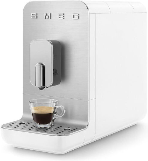 Smeg Automatic Espresso Machine 1350W Pressure 19bar with Grinder White BCC13WHMEU