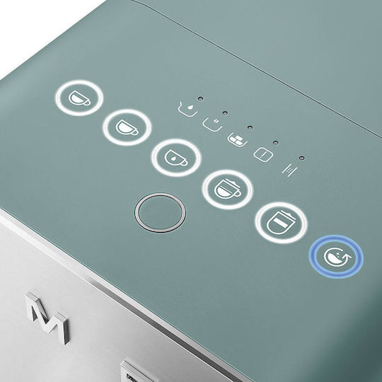 Smeg 1350W Налягане 19бар с мелачка Зелена BCC13EGMEU