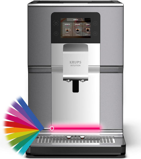 Krups Intuition Preference+ 1450W Налягане 15бар за капучино с мелачка Сребриста