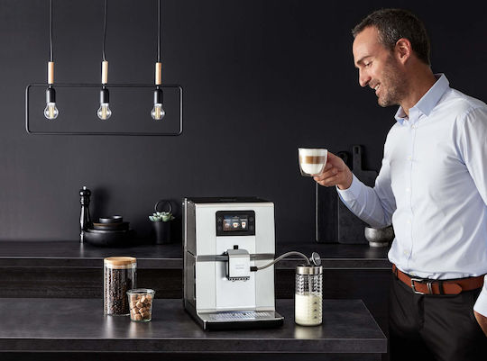 Krups Intuition Preference+ 1450W Налягане 15бар за капучино с мелачка Сребриста
