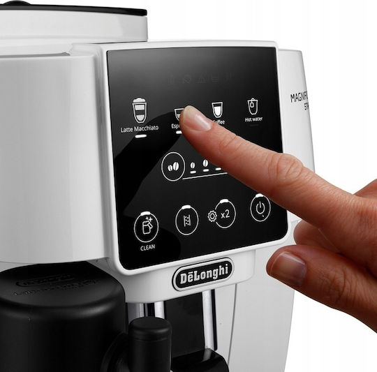 De'Longhi Magnifica Start Automatic Espresso Coffee Machine 1450W Pressure 15bar for Cappuccino with Grinder White ECAM220.61.W