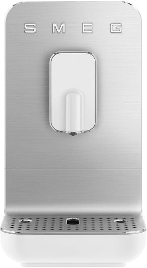 Smeg Αυτόματη Μηχανή Espresso 1350W Πίεσης 19bar με Μύλο Άλεσης Λευκή BCC01WHEU