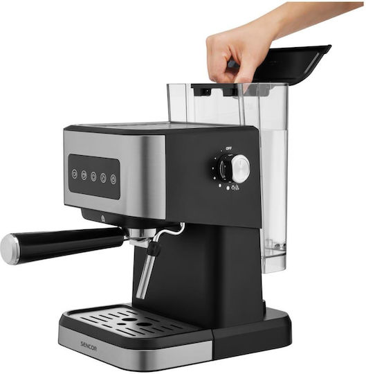 Sencor Μηχανή Espresso 1050W Πίεσης 20bar Ασημί SES 4020SS