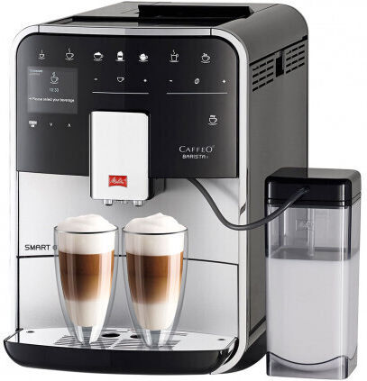 Melitta Barista T Smart F83/0-101 Automatic Espresso Coffee Machine 1450W Pressure 15bar with Grinding Burrs Silver F83/0-101