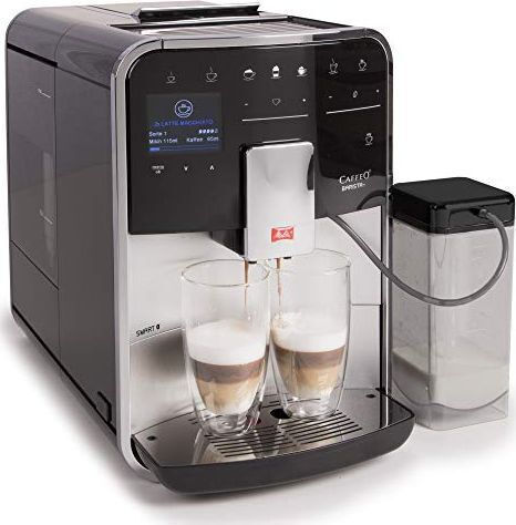 Melitta Barista T Smart F831-101 Automatic Espresso Coffee Machine 1450W Pressure 15bar for Cappuccino with Grinder Silver F831-101