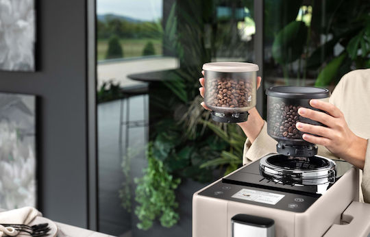 De'Longhi Rivelia Automatic Espresso Machine 1450W Pressure 19bar for Cappuccino with Grinder Beige