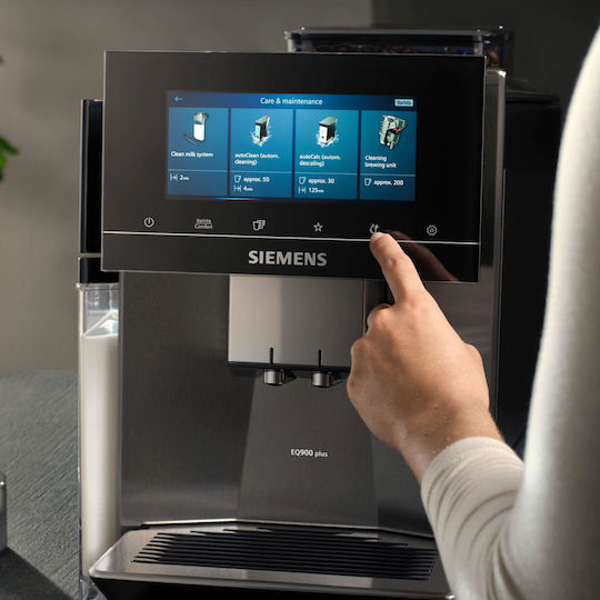 Siemens Αυτόματη Μηχανή Espresso 1500W Πίεσης 19bar με Μύλο Άλεσης Μαύρη TQ905RZ5
