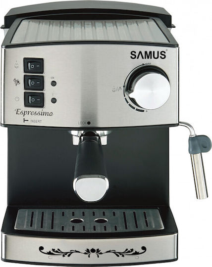 Samus Espressimo 20 Μηχανή Espresso 850W Πίεσης 15bar Ασημί