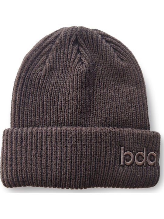 Beanie Ανδρικός Σκούφος Πλεκτός σε Καφέ χρώμα