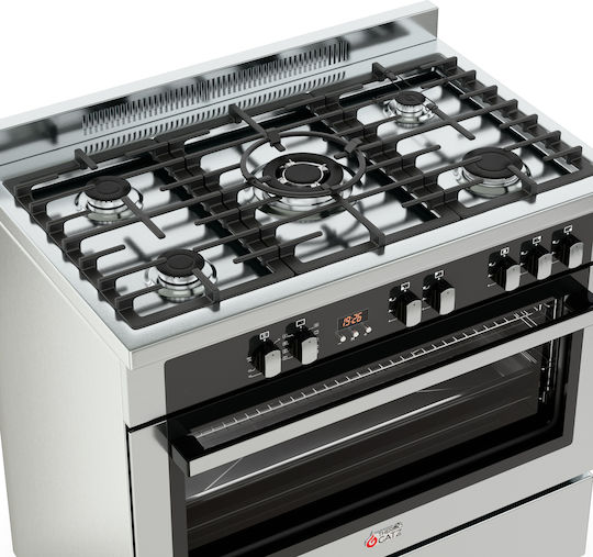 Thermogatz TGS PRO 2030 IX Κουζίνα 98lt με Εστίες Υγραερίου Π89.8εκ. Inox