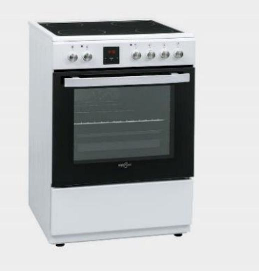 Winstar WSTFSWC6519 Cooker 69lt with Ceramic Hobs W60cm. White