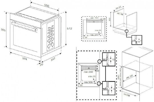 Beko Einbauofen 72Es B59.5cm.