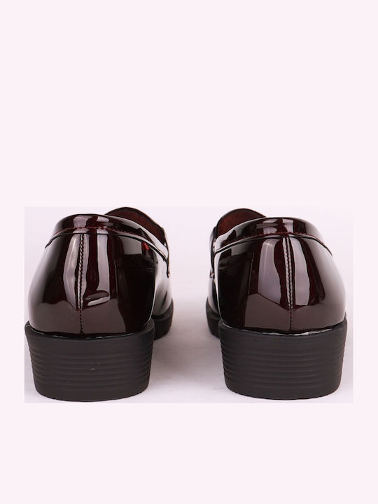 Women's Moccasins in Burgundy Color
