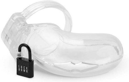 Κλουβί Πέους Λουκέτο Lockdown Chastity Cage Clear Medium