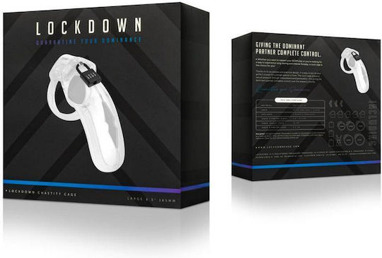 Κλουβί Πέους Λουκέτο Lockdown Chastity Cage Clear Large