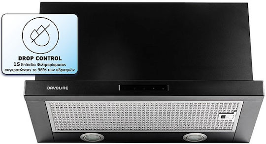 Davoline HQ Pro Συρόμενος Απορροφητήρας 60cm Black
