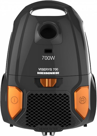 Heinner HVC-MGRY1400 Vacuum Cleaner 700W Bagged 3lt Silver