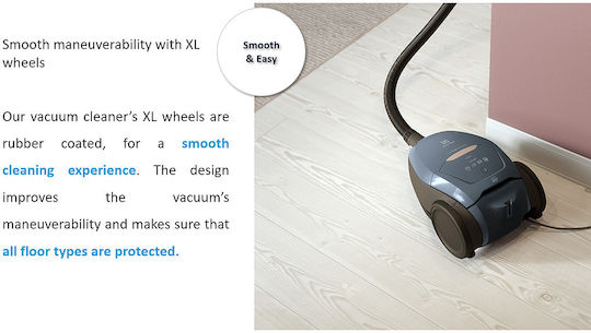 Electrolux Pure D8 Прахосмукачка 500W С торба 3.5лт Бяла