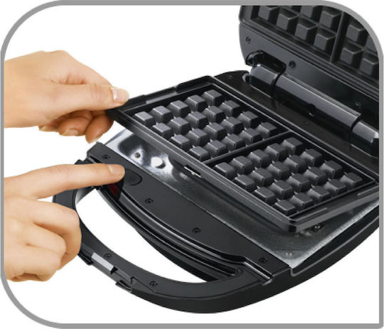 Tefal Snack Time Τοστιέρα με Αποσπώμενες Πλάκες για 2 Τοστ 700W Inox