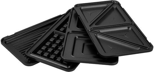 Sencor Sandwich Maker cu Plăci Detasabile pentru for 2 Sandwiches Sandvișuri 900W Inox