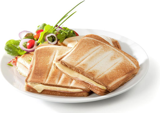 Domo DO9064C Sandwich Maker pentru for 4 Sandwiches Sandvișuri 1800W Albă