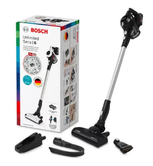 Bosch Επαναφορτιζόμενη Σκούπα Stick 18V Μαύρη BBS611BSC