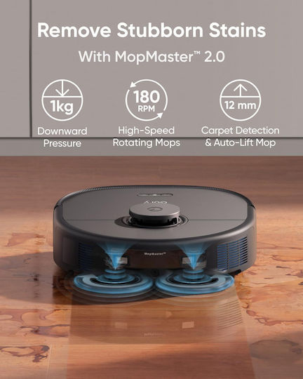 Eufy X10 Pro Omni Roboter-Staubsauger mit Laser-Kartierung und 8000Pa Saugkraft Schwarz