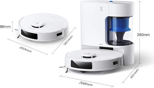 Ecovacs Deebot N20 Plus Robot Vacuum Cleaner with Laser Mapping and 8000Pa Suction Power White