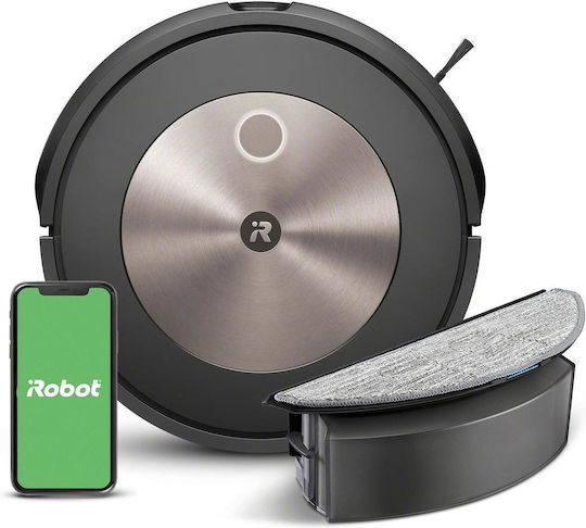 iRobot Roomba Combo j5 Σκούπα Ρομπότ με Οπτική Χαρτογράφηση Μαύρη