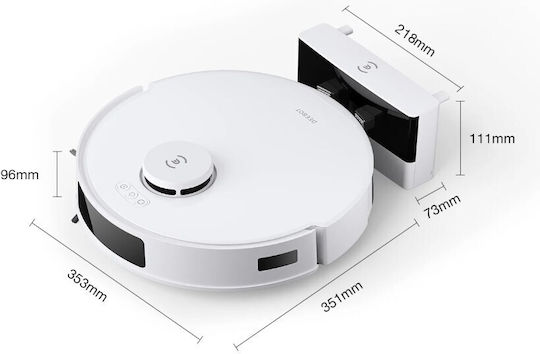 Ecovacs Deebot N20 Aspirator Robot cu Cartografiere Laser și Putere de Aspirație 8000Pa Albă